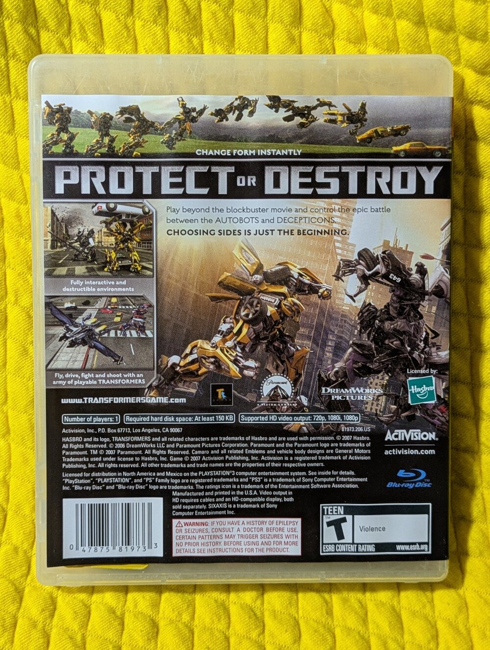 TRANSFORMERS The Game | Sony PS3 Black Label | CIB | VG - Picture 4 of 4